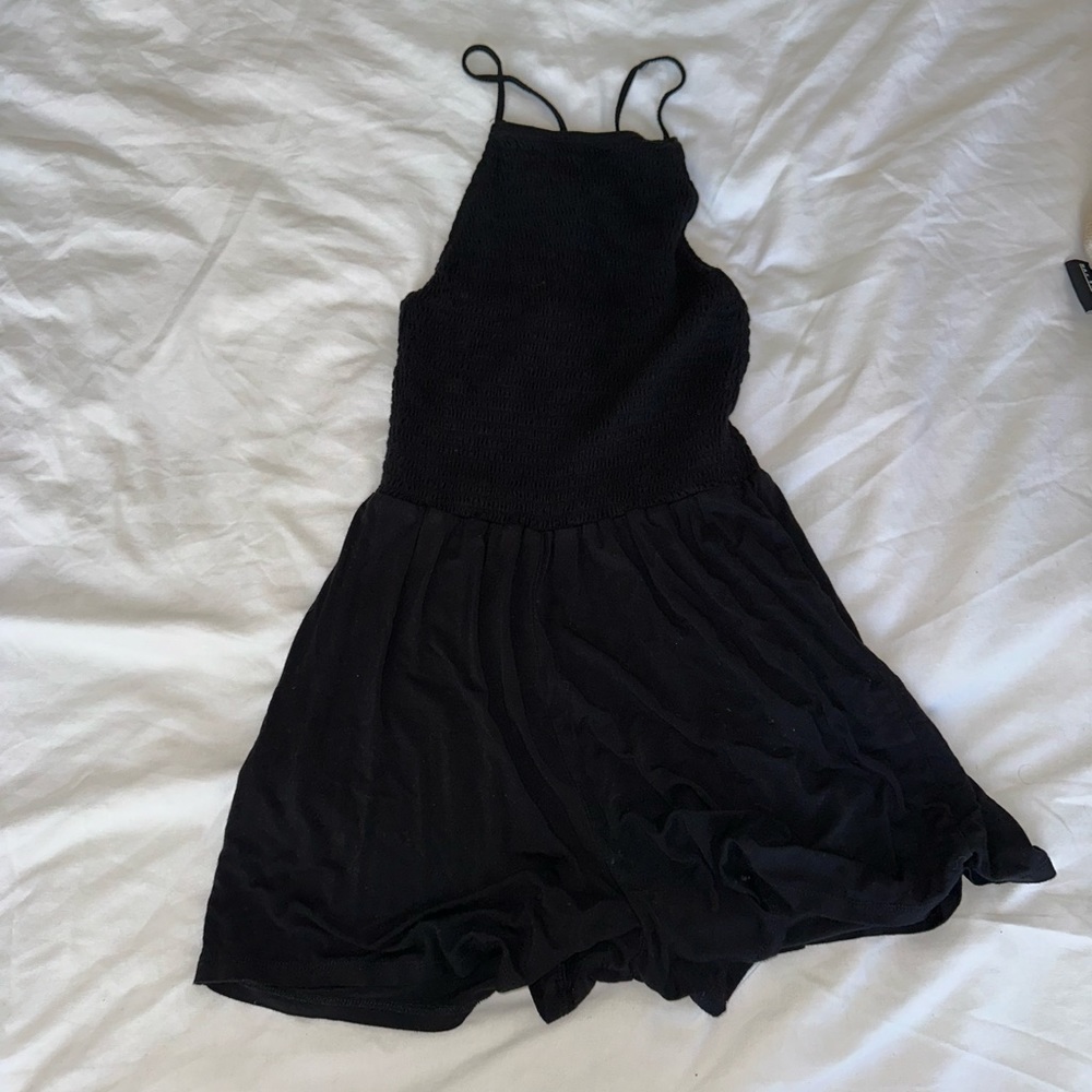 Black halter romper
